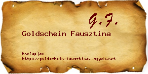 Goldschein Fausztina névjegykártya
