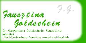fausztina goldschein business card